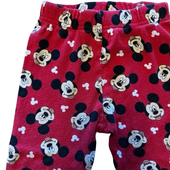 Disney Mickey Mouse Red and Black Kids Pajama Bottoms-Size 3T - Picture 2 of 5